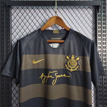 Corinthians Corinthians Ayrton Senna 2018/19 Preta e Dourada