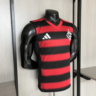 Regata Flamengo I 2025 s/n° Torcedor Adidas Masculina - Vermelho+Preto