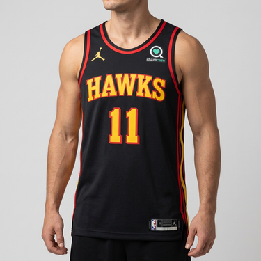 Regata NBA Atlanta Hawks Jordan Authentic Young 11 - Preta