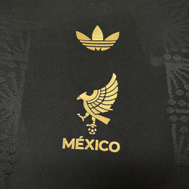 Camisa México 2025 Ouro Adidas Masculina - Preto+Dourado