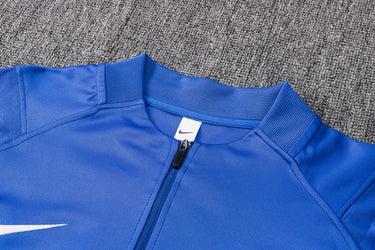 Conjunto Barcelona 21/22 Azul - Nike - Com Ziper