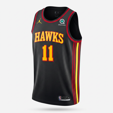 Regata NBA Atlanta Hawks Jordan Authentic Young 11 - Preta